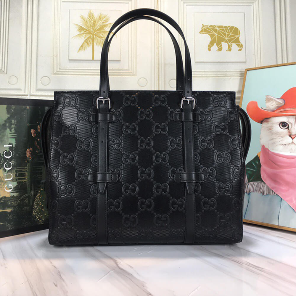 GG embossed tote bag