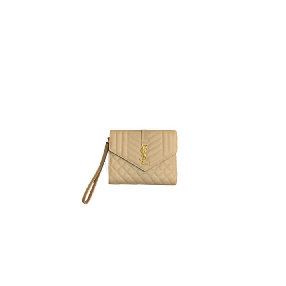 YSL CASSANDRE matelassé leather flap clutch