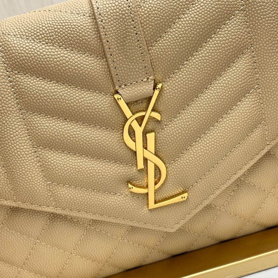 YSL CASSANDRE matelassé leather flap clutch