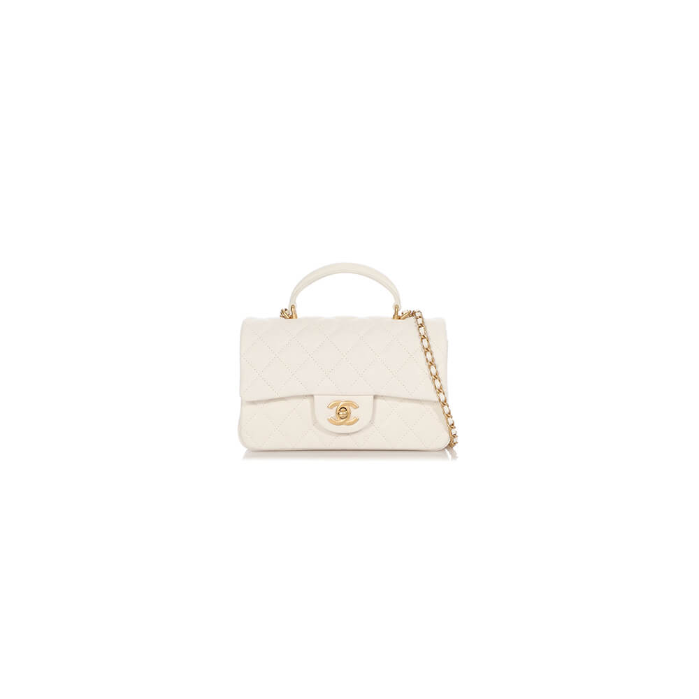 Ch*el mini classic handbag with top handle