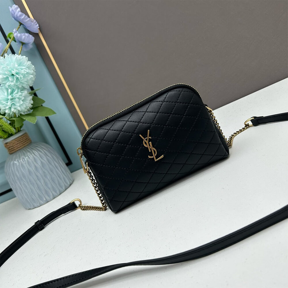 YSL Gaby zipped pouch in quilted lambskin