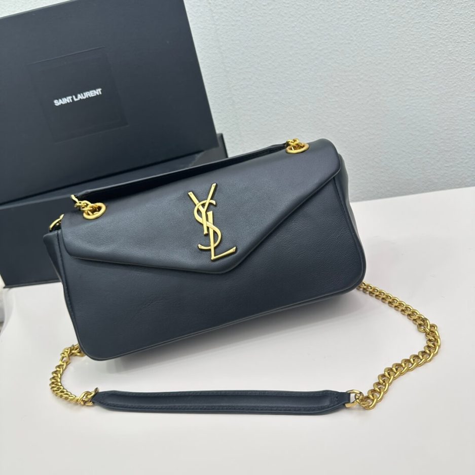 YSL CALYPSO small in plunged lambskin