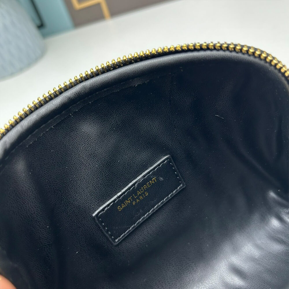 YSL Gaby zipped pouch in quilted lambskin