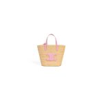 CELINE TEEN SUPPLE CELINE CLASSIC PANIER IN Raffia and calfskin(high-end grade)