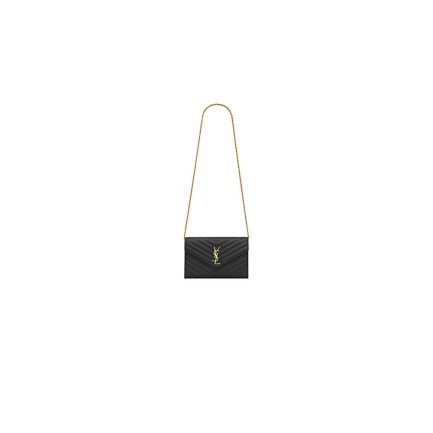 YSL cassandre chain wallet in lambskin