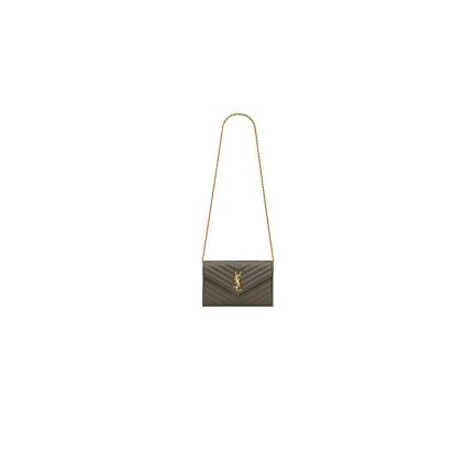 YSL cassandre chain wallet in lambskin