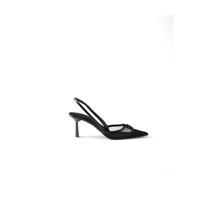 PRADA Mesh fabric slingback pumps