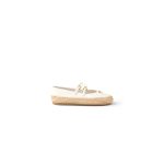PRADA Nappa leather and raffia ballerinas