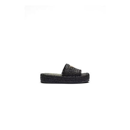 PRADA Crochet flatform slides