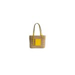LOEWE Small Square Basket Bag in Raffia and Calfskin(HIGH-END GRADE)