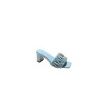 MiuMiu Matelass nappa leather slides