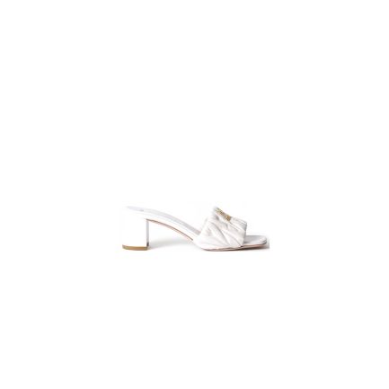 MiuMiu Matelass nappa leather slides