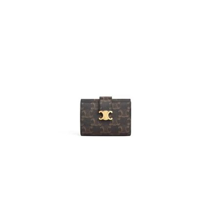 CELINE NINO Logo Print Slim Wallet