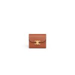 CELINE Small Flap Wallet TRIOMPHE IN Shiny Smooth Lambskin
