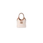MIUMIU MINI IVY canvas and leather bag(HIGH-END GRADE)