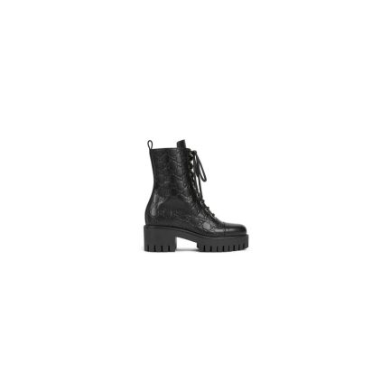GUCCI Women’s lace-up ankle boot with GG