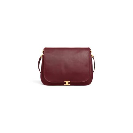 CELINE SOFT TRIOMPHE BESACE IN SUPPLE SHINY LAMBSKIN(HIGH-END GRADE)