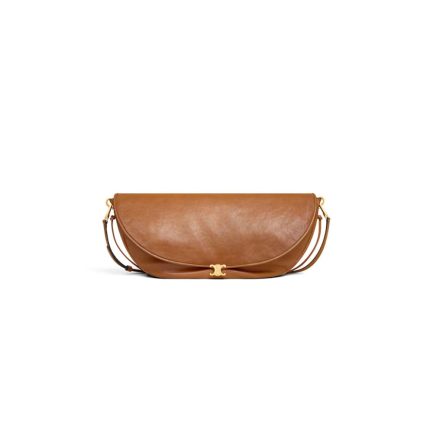 CELINE HALFMOON SOFT TRIOMPHE BAG IN SUPPLE SHINY LAMBSKIN(HIGH-END GRADE)
