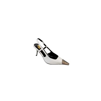 YSL JEANNE slingback pumps in glazed leather