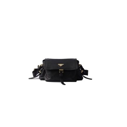 Prada Explore medium nappa leather shoulder bag with flap(HIGH-END GRADE)