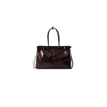Prada Bonnie extra-large leather handbag(HIGH-END GRADE)