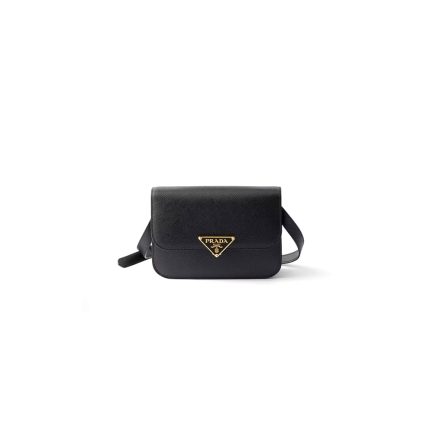 Prada Saffiano leather flap shoulder bag(HIGH-END GRADE)